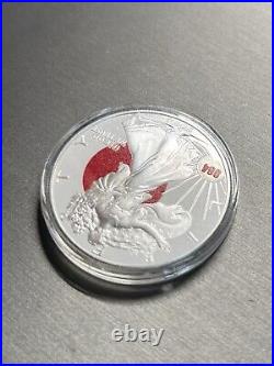 1 Oz Silver Flags Of The World Japan Limited First Edition 064/250 Silver Eagle