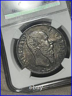 1 peso maximiliano 1866 AU 53