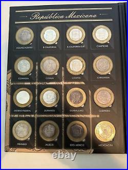 100 pesos mexico coin silver bimetallic Phase 1 Complete Set All States 32 Coins