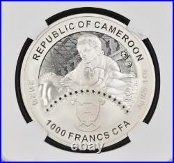 1000 Francs 2020 Republic Of Cameroon Victory Weapon T-34 Silver Proof Ngc Pf69