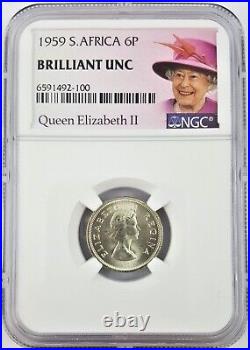 101 UNC Queen Elizabeth II Commonwealth Countries Portrait Coins. Albums NGC