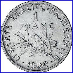 #1046700 Coin, France, Semeuse, Franc, 1900, Paris, Very rare, AU, Sil, ver