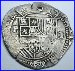 1500's Spanish Silver 1 Real Piece of Eight Reales Colonial Pirate Treasure Coin