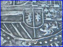1556 1598 Century XVI Cob Philip II 8 Real Bolivia Potosi Spain Initial
