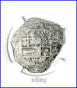 1598-1732 Princess Louisa COB Reales Shipwreck Coin NGC Certified, Very Rare