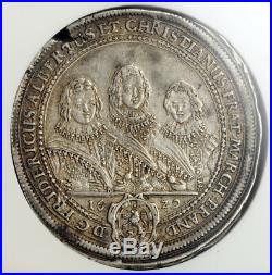 1629, Brandenburg-Ansbach, Frederick, Albert & Christian. Silver Thaler. NGC XF+