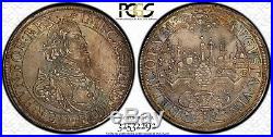 1641, Augsburg Coin Ferdinand III. Silver City-View Thaler. PCGS MS62 RARE