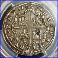 1660, Spain, Philip IV. Rare Milled Silver 4 Reales Coin. Segovia mint! PCGS AU+