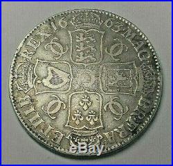 1663 Great Britain Silver Crown VF S-3554