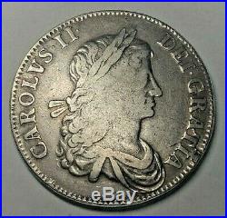 1663 Great Britain Silver Crown VF S-3554