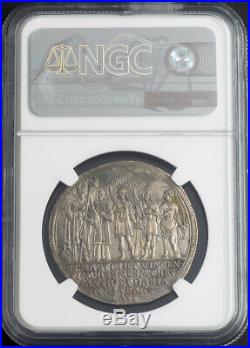1682, Salzburg, Maximilian Gandolph. Silver ½ Thaler Coin. 1-Year Type! NGC AU+