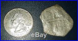 1715 Fleet Shipwreck Mexico Silver 4-Reales Cob Mel Fisher Cobb Coin Co. COA