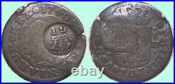 1740 RM JF Spain 1 Real with AZORES G. P. Counterstamp / Countermark Silver M295