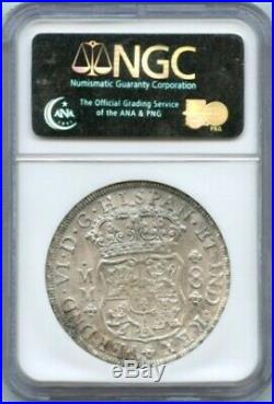 1754MO MM Mexico 8R NGC MS62 (KM-104.2) Silver 8 Reales Pillar Dollar