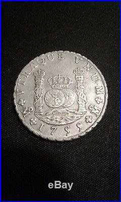 1755 AUGUSTE SHIPWRECK(1761) Spanish Colonial MEXICO SILVER 8 Reales with COA