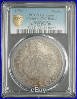 1759, Salzburg, Sigismund III von Schrattenbach. Silver Thaler Coin. PCGS UNC+