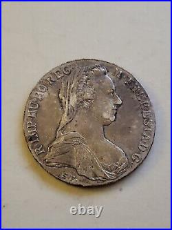 1780 Austrian 1 Thaler. 833 Silver Coin Very Good Condition