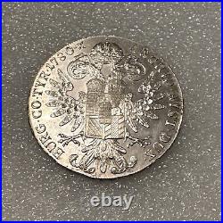 1780 SF Austria Hungary Burgau Thaler Silver Coin M. Theresia