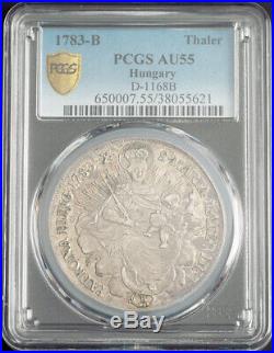 1783, Kingdom of Hungary, Joseph II. Silver Madonna Thaler Coin. PCGS AU-55