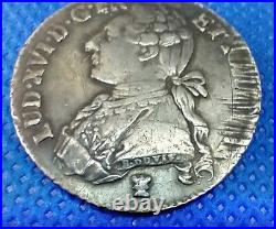 1784 France 1/5 ECU (I) Silver Historic coin. Nice coin
