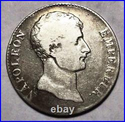 1803 France, Napoleon L'An 12-A 5 Francs, Emperor Paris Mint, KM-660.1