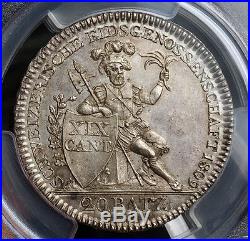 1809, Swiss Cantons, Aargau. Scarce Silver 20 Batzen Coin. PCGS MS-62