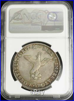 1822, Mexico, Emperor Agustin Iturbide. Large Silver 8 Reales Coin. NGC AU-53
