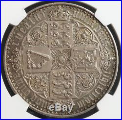 1847, Great Britain, Queen Victoria. Rare Proof Silver Gothic Crown. NGC PF-62