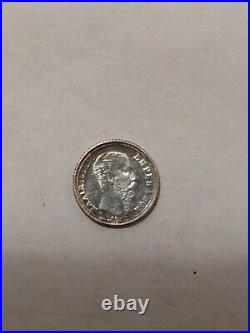 1865 1 Peso Mexicano Maximiliano Emperador Gold And Silver M1