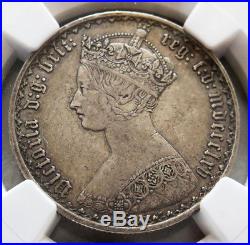1865 Silver Great Britain Florin Queen Victoria Gothic Head Ngc Very Fine 35