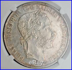 1867, Austria, Franz Josef I. Silver 2 Thaler (Doppeltaler) Coin. R! NGC MS-61