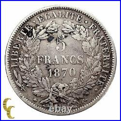 1870-A France 5 Francs (VF) Very Fine Condition