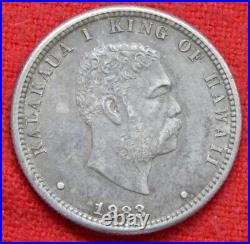 1883 Kingdom of Hawaii Silver Quarter Dollar 25c Kalakaua I Free USA Shipping