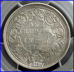 1889, Mozambique, Maria II. Scarce Countermarked Silver Rupee Coin. PCGS XF-45