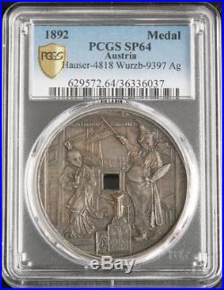 1892, Austria/China. Rare Silver Great Peking Costume Ball Medal. PCGS SP-64