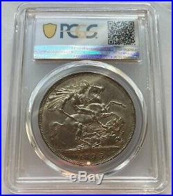 1893 Great Britain Queen Victoria Silver Crown PCGS AU-58 Conservatively Graded