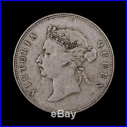1894 Hong Kong 50 Cents Rare World Silver Coin