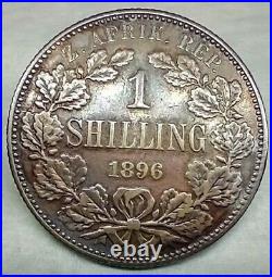 1896 1 Shilling South Africa Silver Km# 5 Overall very nice coin