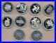 1896-1996, International Olympic Centennial Coin Set, 10 Sterling Silver Coins