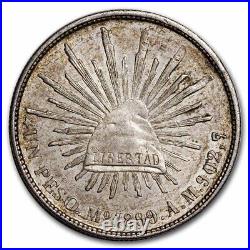 1898-1909 Silver Mexican 1 Peso Cap & Rays BU SKU#262515