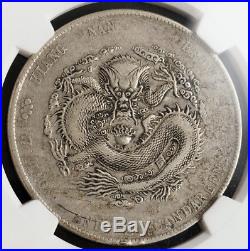 1902, China, Kiangnan Province. Large Silver Dragon Dollar Coin. NGC VF+