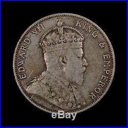1902 Hong Kong 50 Cents Rare World Silver Coin