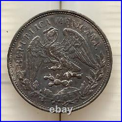 1902-Mo1902/1 Un Peso Mexico One Silver