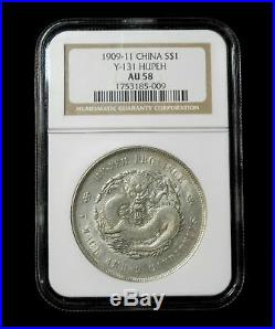1909-11 $1 China Silver coin NGC AU58