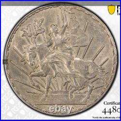 1910 1-peso Mexico Caballito Liberty Horseback Km#453 Pcgs Au-detail High-grade