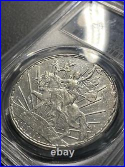 1911 Mexico Caballito Short Ray Silver Peso PCGS AU Detail