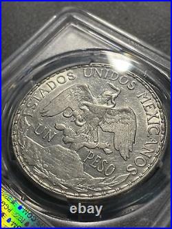1911 Mexico Caballito Short Ray Silver Peso PCGS AU Detail
