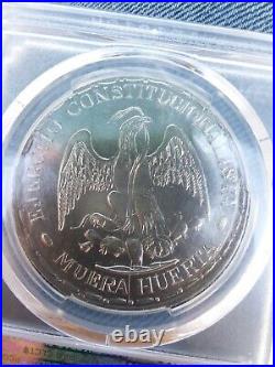 1914 Mexico un peso MUERA HUERTA Revolution coin! Scarce Variety PLAIN EDGE