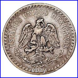 1918/7 Mexico Silver 1 Peso Overstrike VF Condition