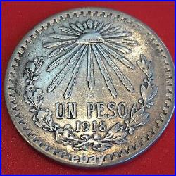 1918 Un Peso Km#454 Key Date